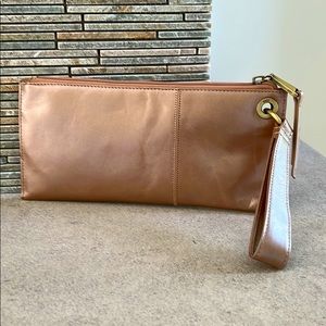 Rose metallic Hobo clutch